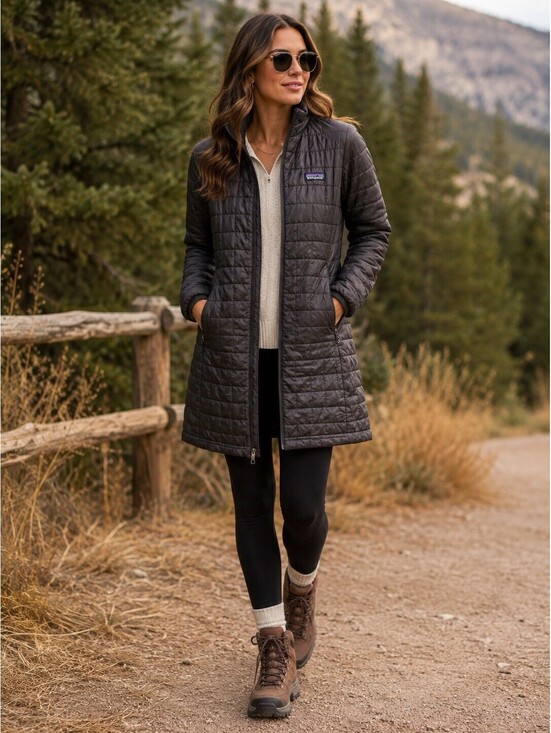 Patagonia Jackets & Blazers - Patagonia Womens Nano Puff Parka Jacket Black Quilted Insulated Coat STY26870